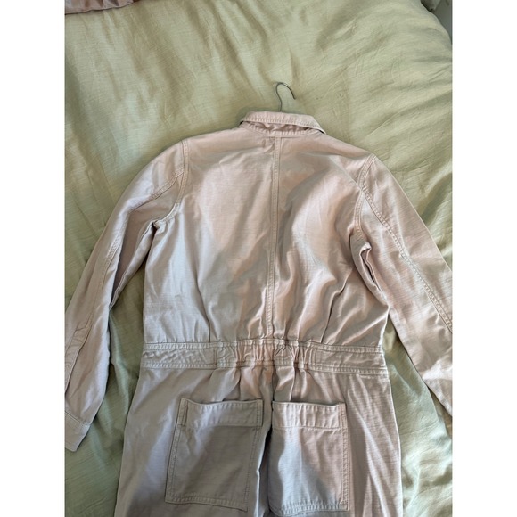 Madewell Pink Utility Boiler Suit Jumpsuit Long Sleeve Zip Front Pockets Size S - Picture 11 of 15